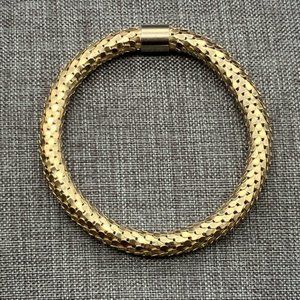 Snakeskin Mesh Bangle Bracelet Anklet Gold Scales Tube Vintage Large Drag Retro